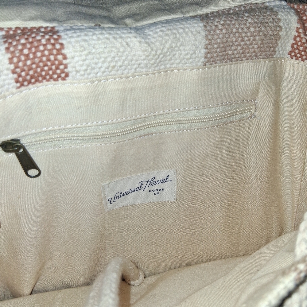 Universal Thread Cream And Brown Backpack - image 3